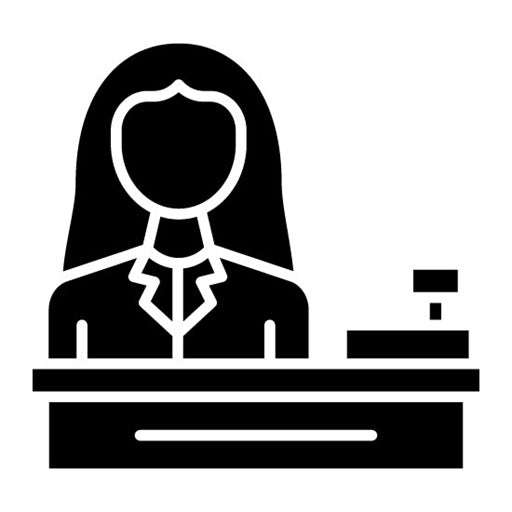 Cashier Glyph Icon | Women
