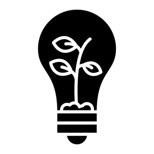 Ecologic Bulb Glyph Icon