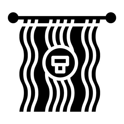 Cleaning Curtains Glyph Icon