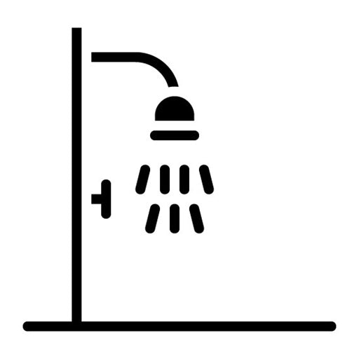 Cleaning Shower Glyph Icon
