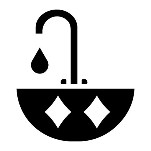Cleaning Sink Glyph Icon