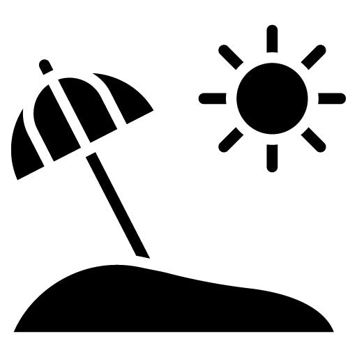Beach Umbrella Glyph Icon | Outdoor Fun