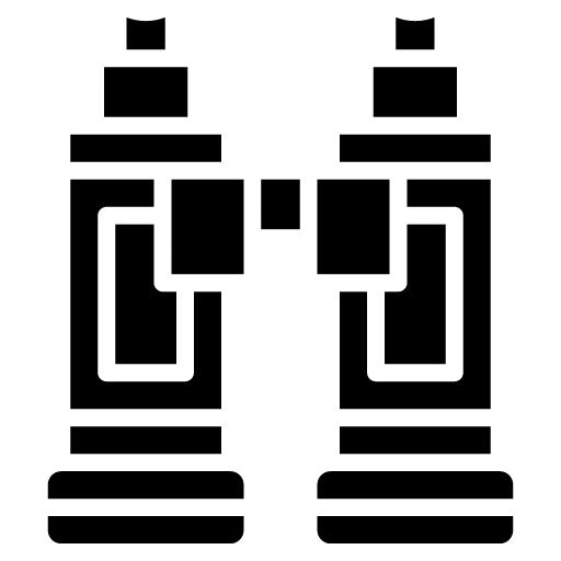 Binoculars Glyph Icon | Outdoor Fun