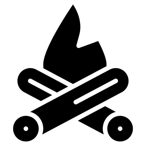 Campfire Glyph Icon | Outdoor Fun