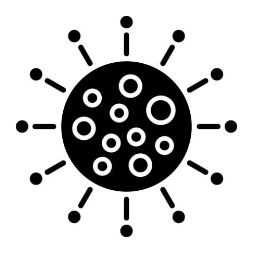 Bacteria Glyph Icon | Research and Science