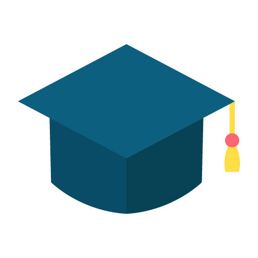 Graduate Hat Flat Icon