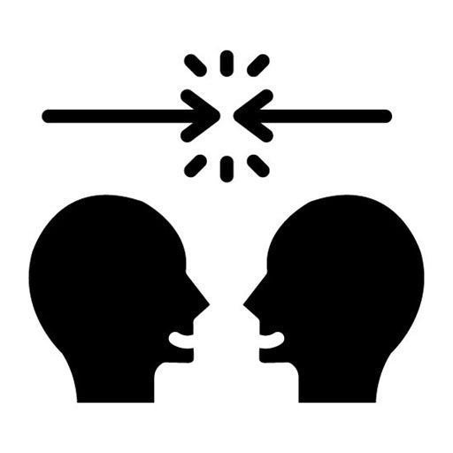 Conflict Resolution Glyph Icon | Personality Traits