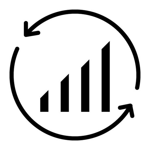 Continuous Improvement Glyph Icon | Quality Assurance