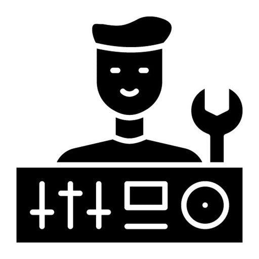 Sound Technician Glyph Icon
