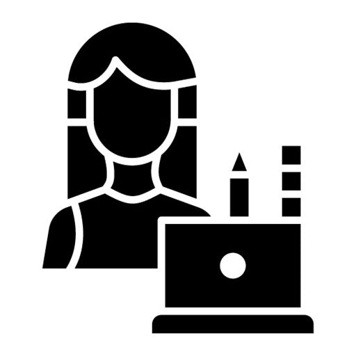 Graphic Designer Glyph Icon | Journalism