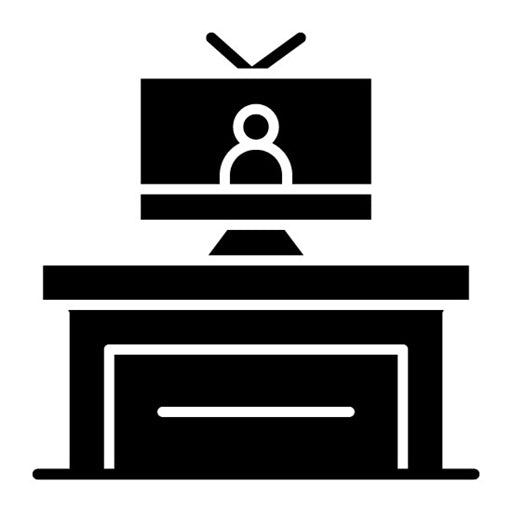 News Desk Glyph Icon