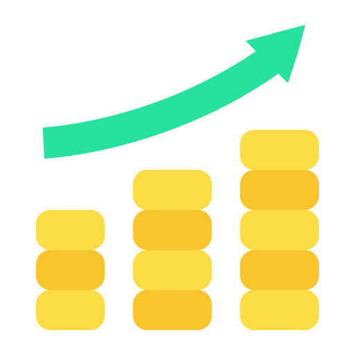 Economy Growth Flat Icon