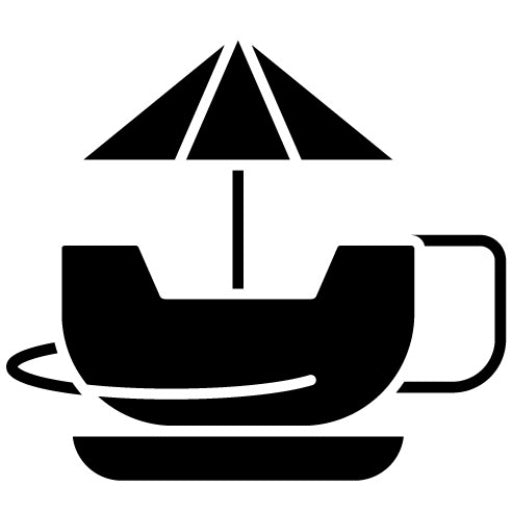 Tea Cup Ride Glyph Icon