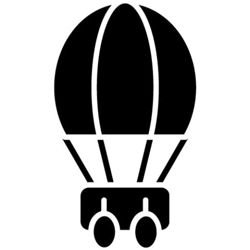 Balloon Ride Glyph Icon