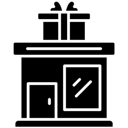 Gift Shop Glyph Icon