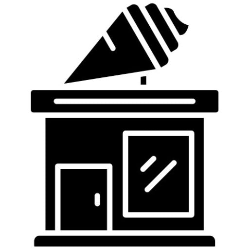 Ice Cream Parlor Glyph Icon