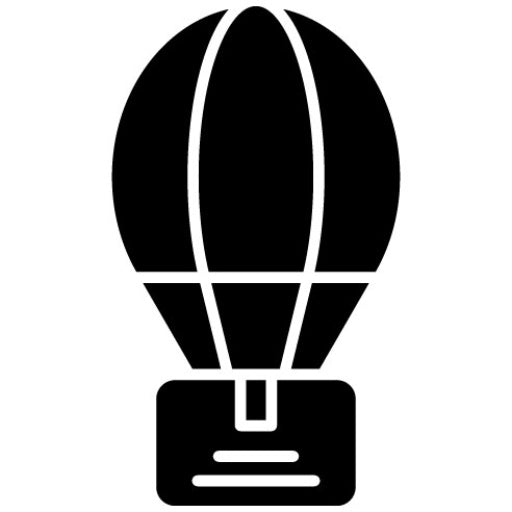 Parachute Drop Glyph Icon