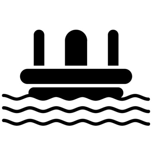 Rapids Ride Glyph Icon