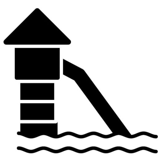 Pool Slide Glyph Icon