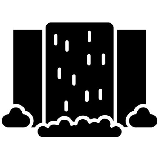 Waterfall Glyph Icon