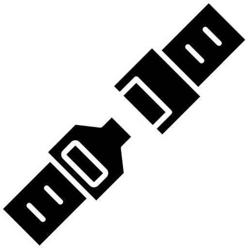 Safety Belt Glyph Icon