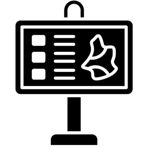 Park Map Glyph Icon