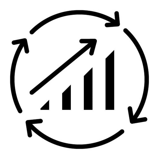 Continuous Improvement Glyph Icon | Leadership