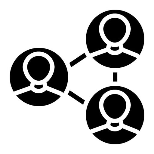 Connections Glyph Icon | Networking