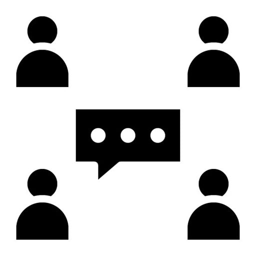 Socializing Glyph Icon