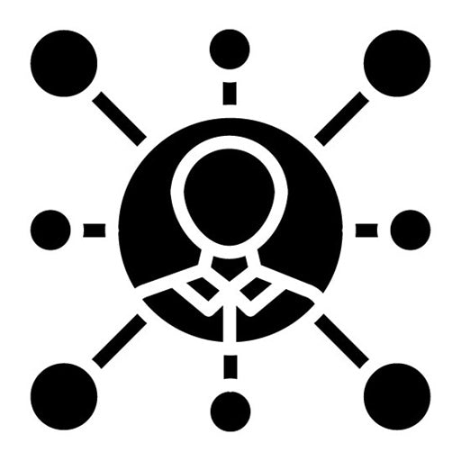 Business Networking Glyph Icon