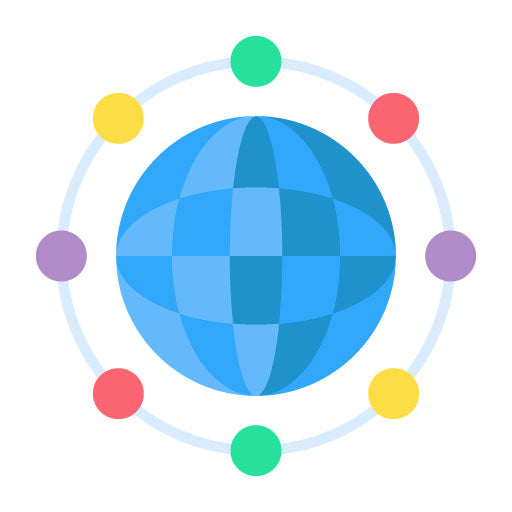 Global Network Flat Icon