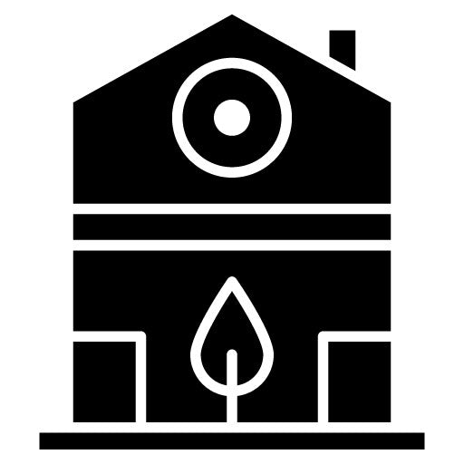 Eco-Friendly House Glyph Icon