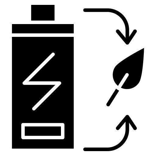 Battery Recycling Glyph Icon