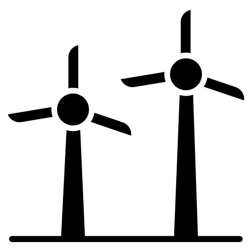 Wind Energy Glyph Icon