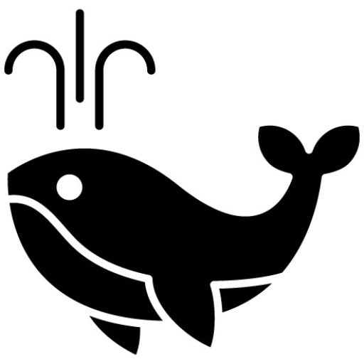 Whale Glyph Icon