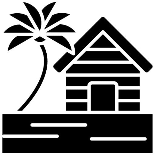 Coastal Village Glyph Icon