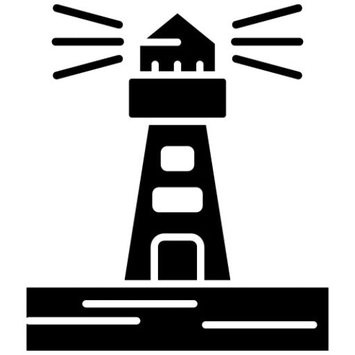 Coastal City Glyph Icon
