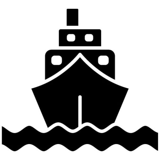 Ship Glyph Icon | Coastline