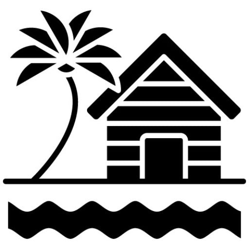 Coast House Glyph Icon