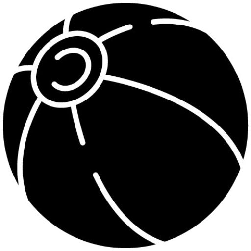 Beach Ball Glyph Icon | Coastline