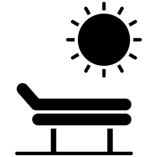 Beach Chair Glyph Icon | Coastline