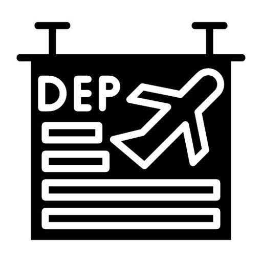 Departure Board Glyph Icon