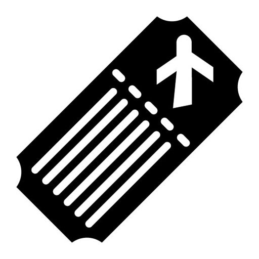 Airline Ticket Glyph Icon