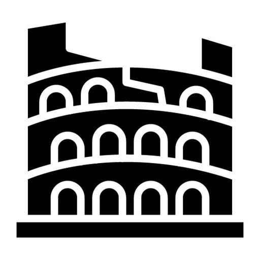 Colosseum Glyph Icon | Italy