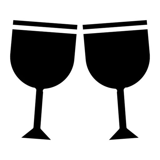 Wine Glass Glyph Icon