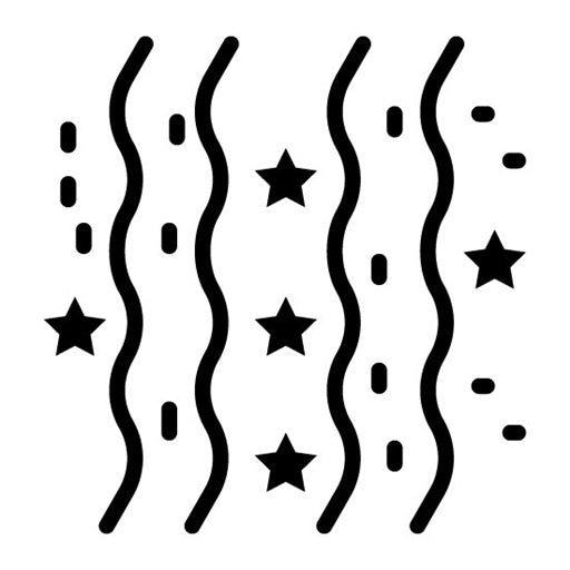 Streamers Glyph Icon