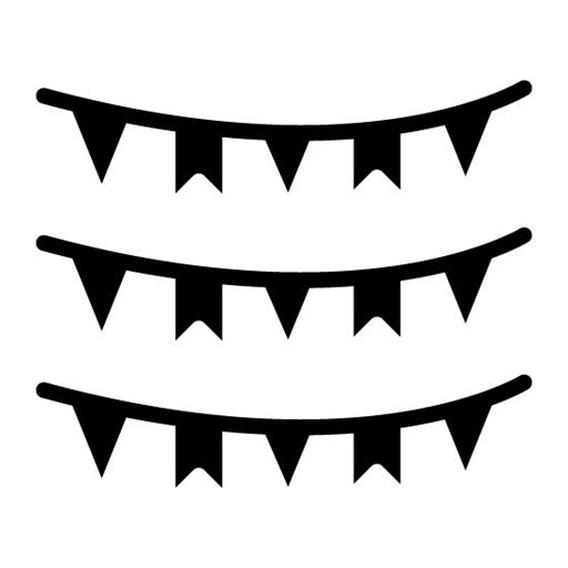 Bunting Glyph Icon | Festa Junina