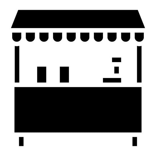 Vendor Stall Glyph Icon