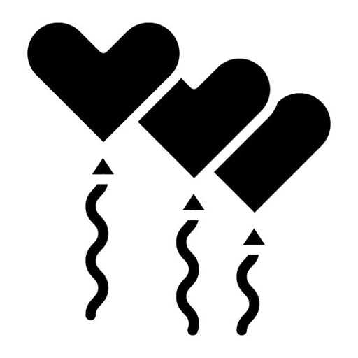 Heart Balloon Glyph Icon | Festa Junina