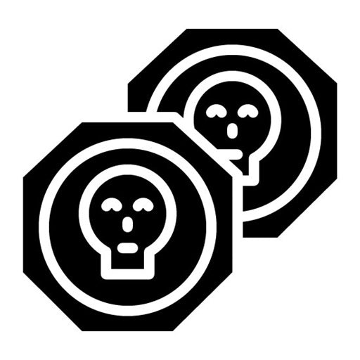 Tainted Badge Glyph Icon